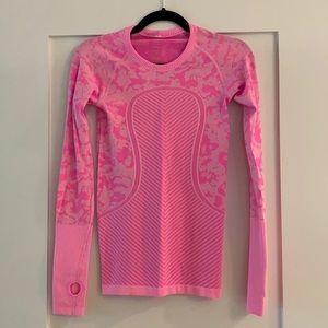Lululemon Pink Long Sleeved Top